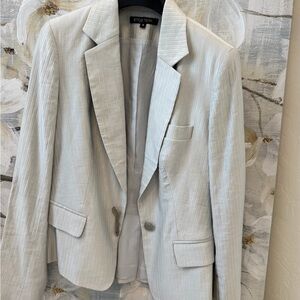 Etcetera Light Gray Pinstripe Women's Blazer